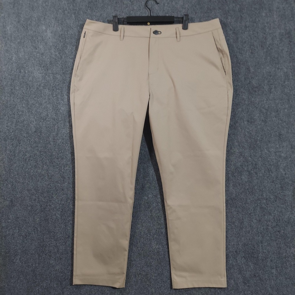 Public‎ Rec Pants Mens 40x29 Beige Khaki Chino Golf Dress Performance Casual - Picture 2 of 10